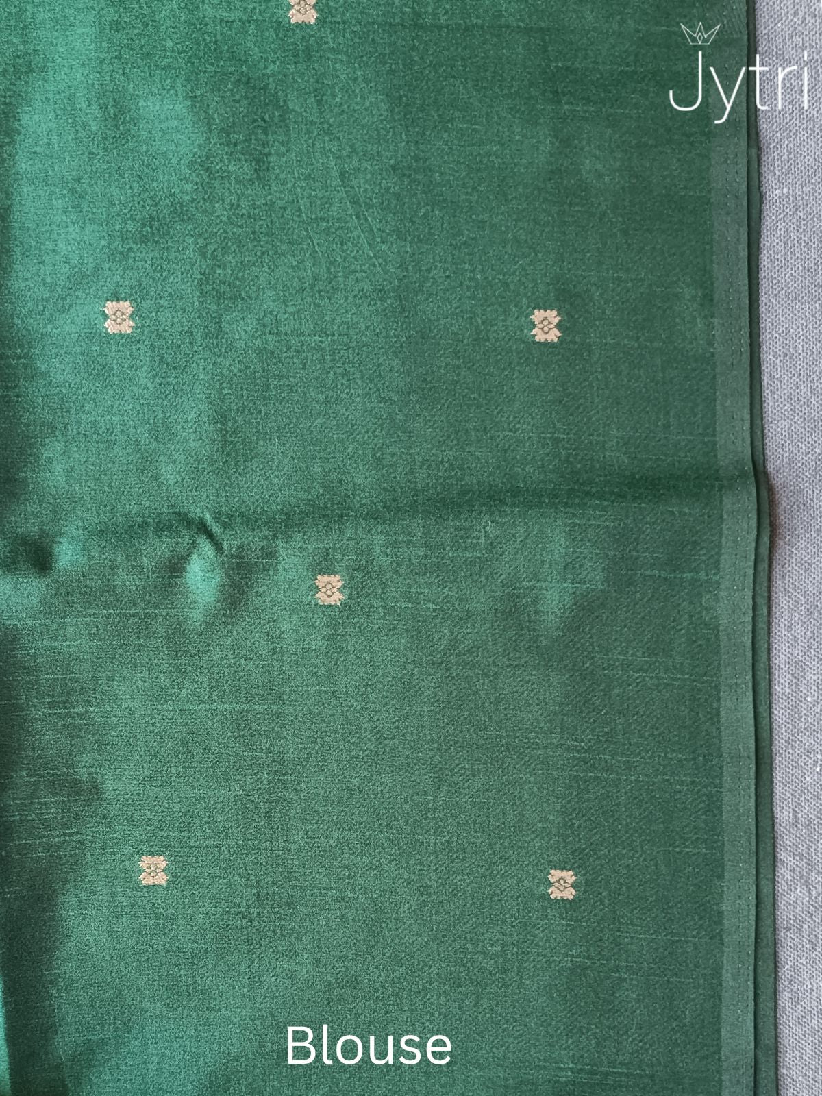 Dark Green Saree with Butta Work