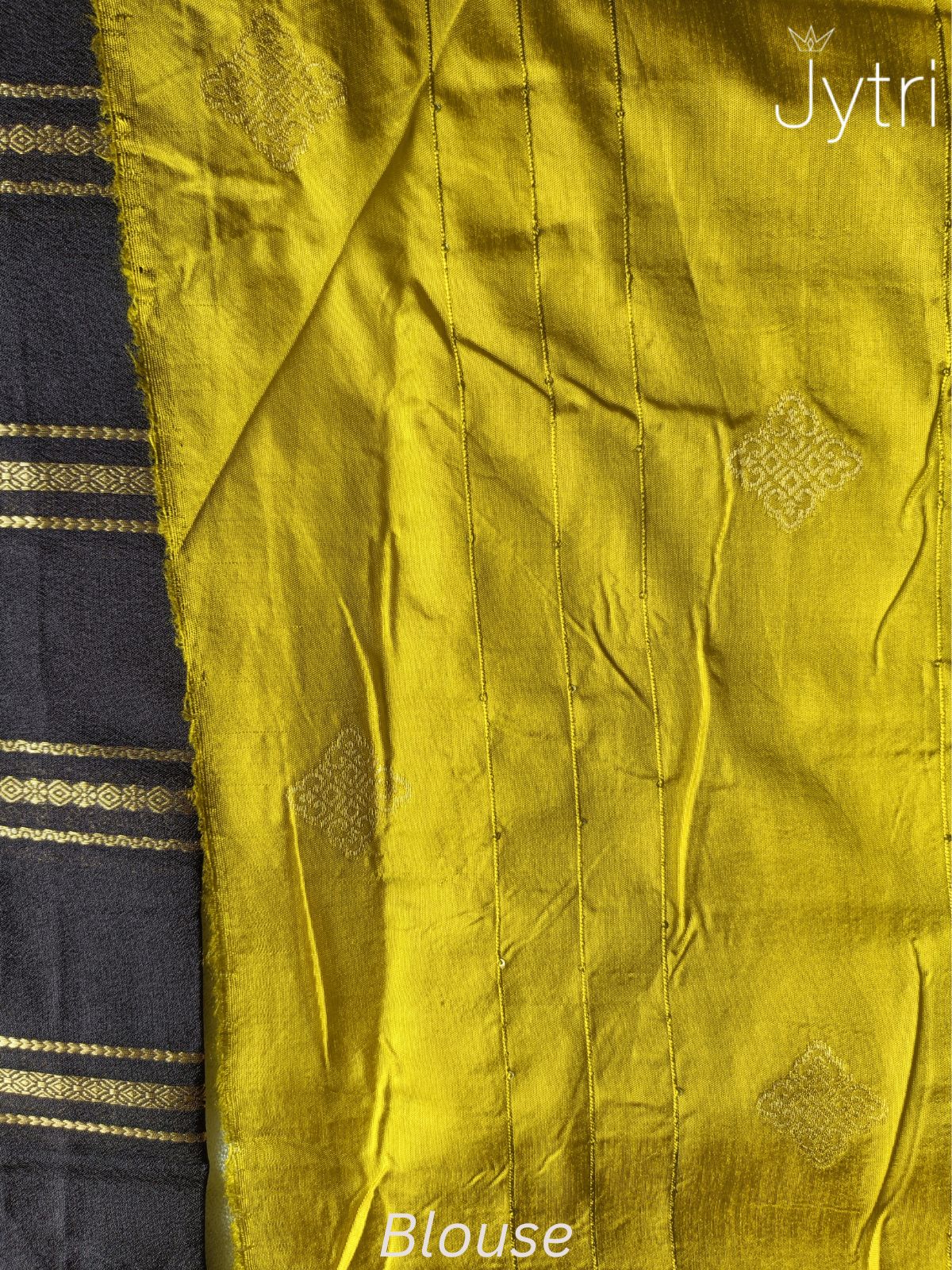 Black Saree with Contrast Blouse