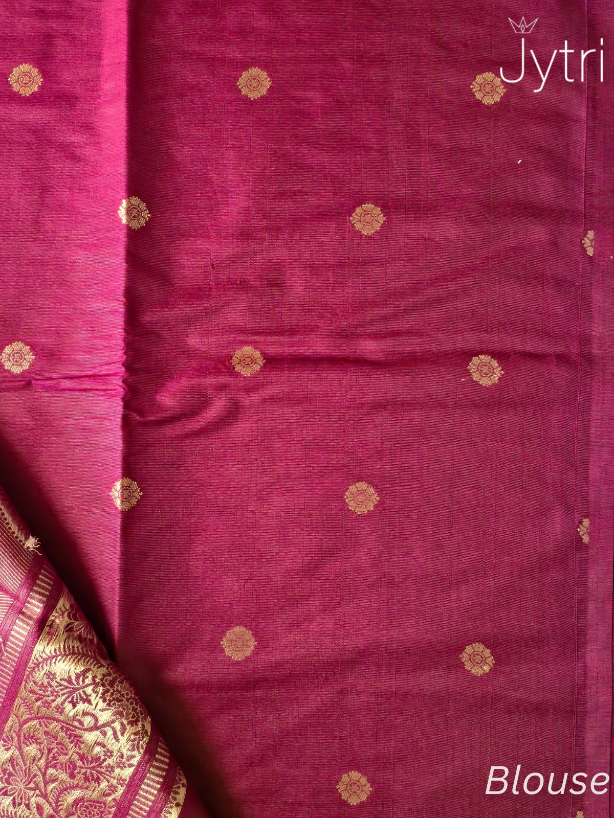 Dark Maroon Crepe Silk Blouse Piece