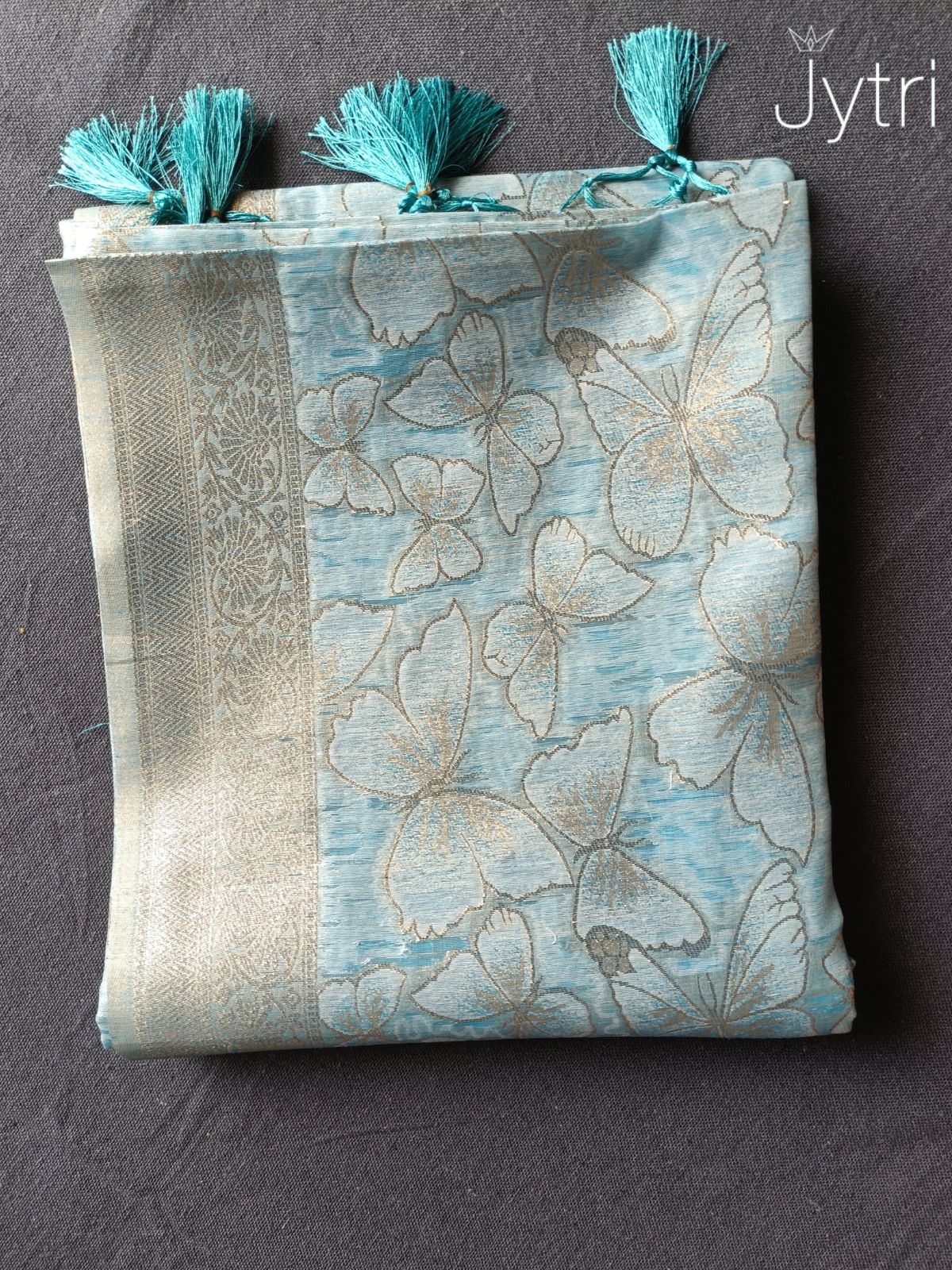 Festive Tissue Silk Saree Pastel Blue