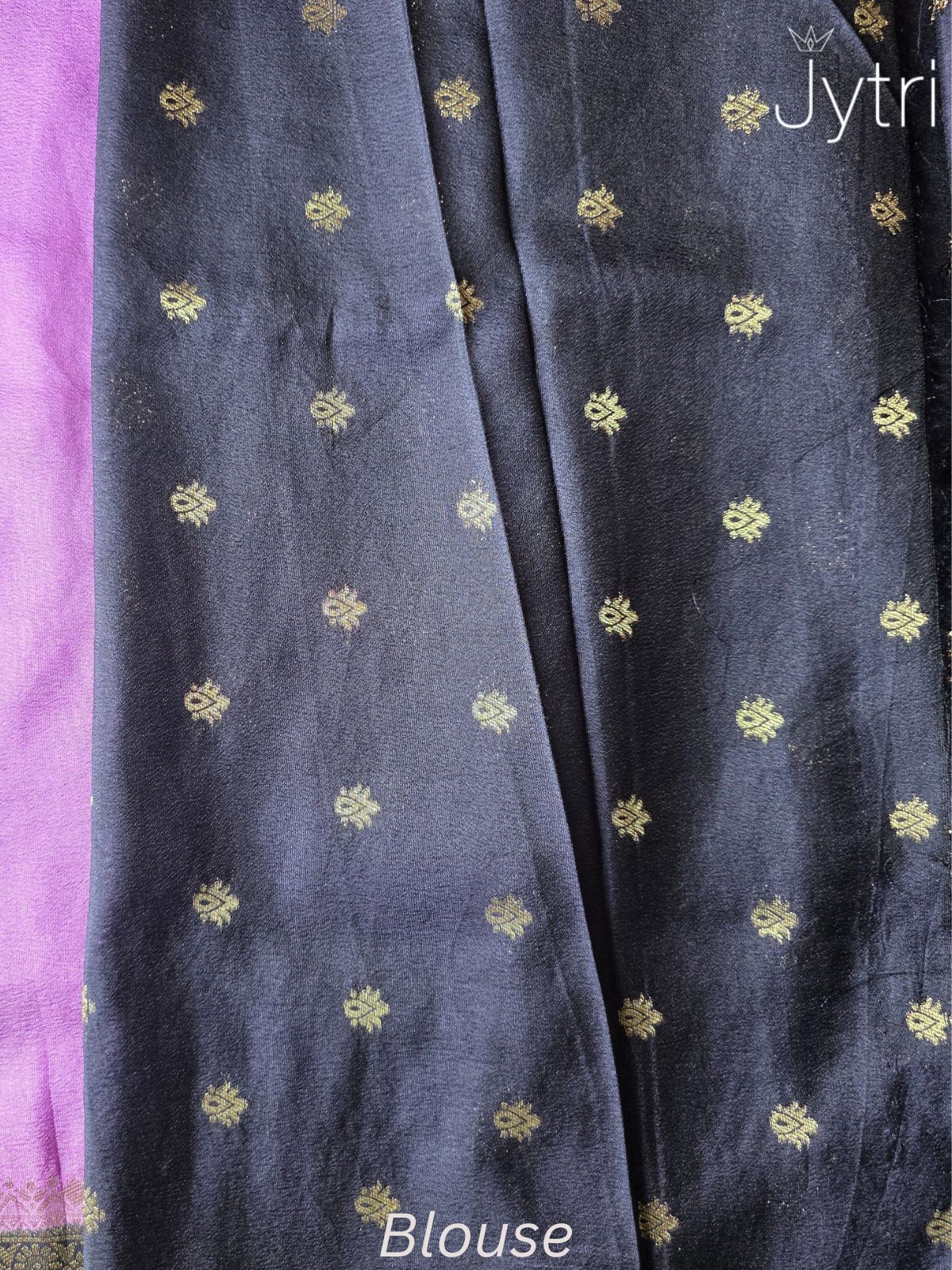 Lavender Saree with Black Blouse
