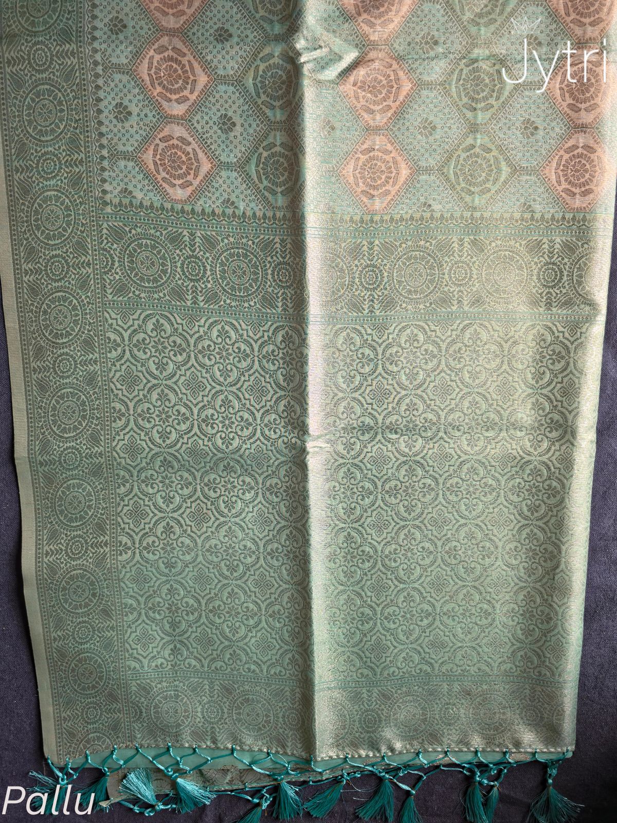 Lightweight Pastel Green Festive Saree