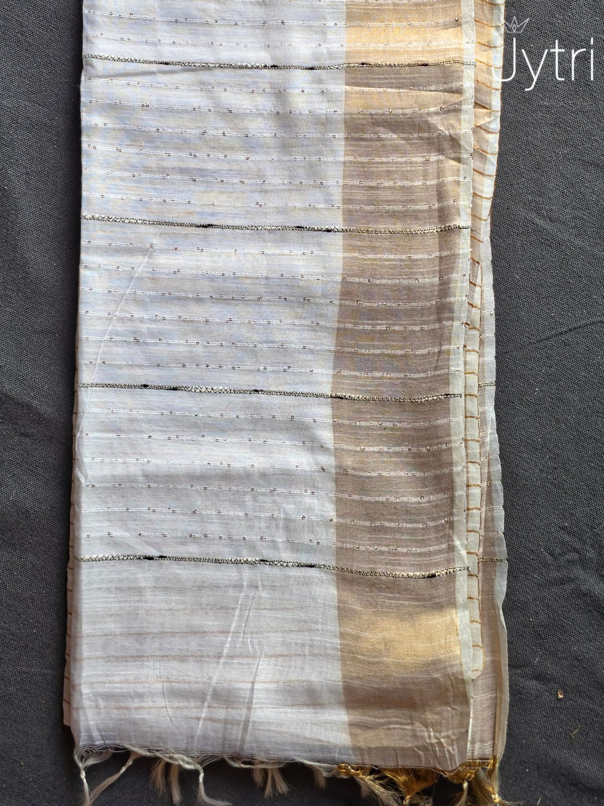 Off White Bhagalpuri Saree