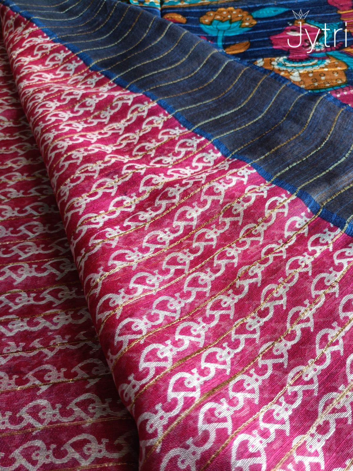 Pink Kalamkari Saree