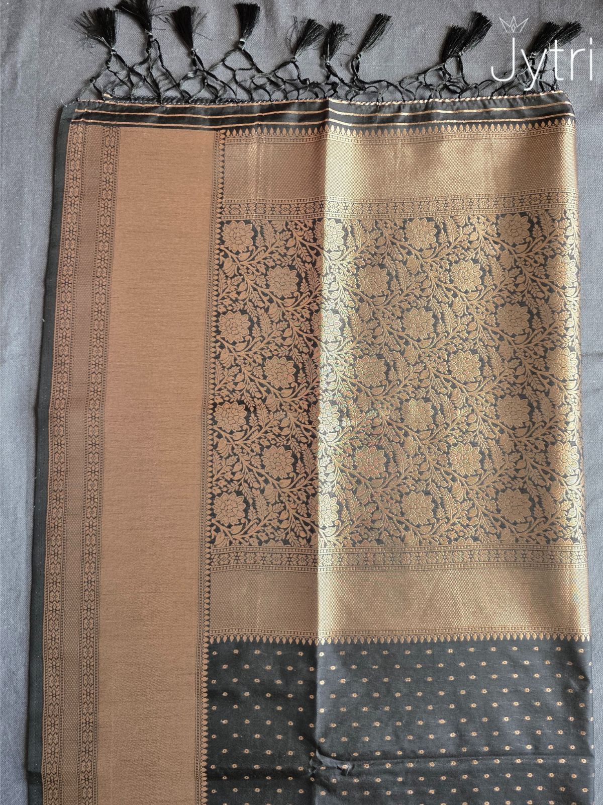 Raw Silk Saree Black