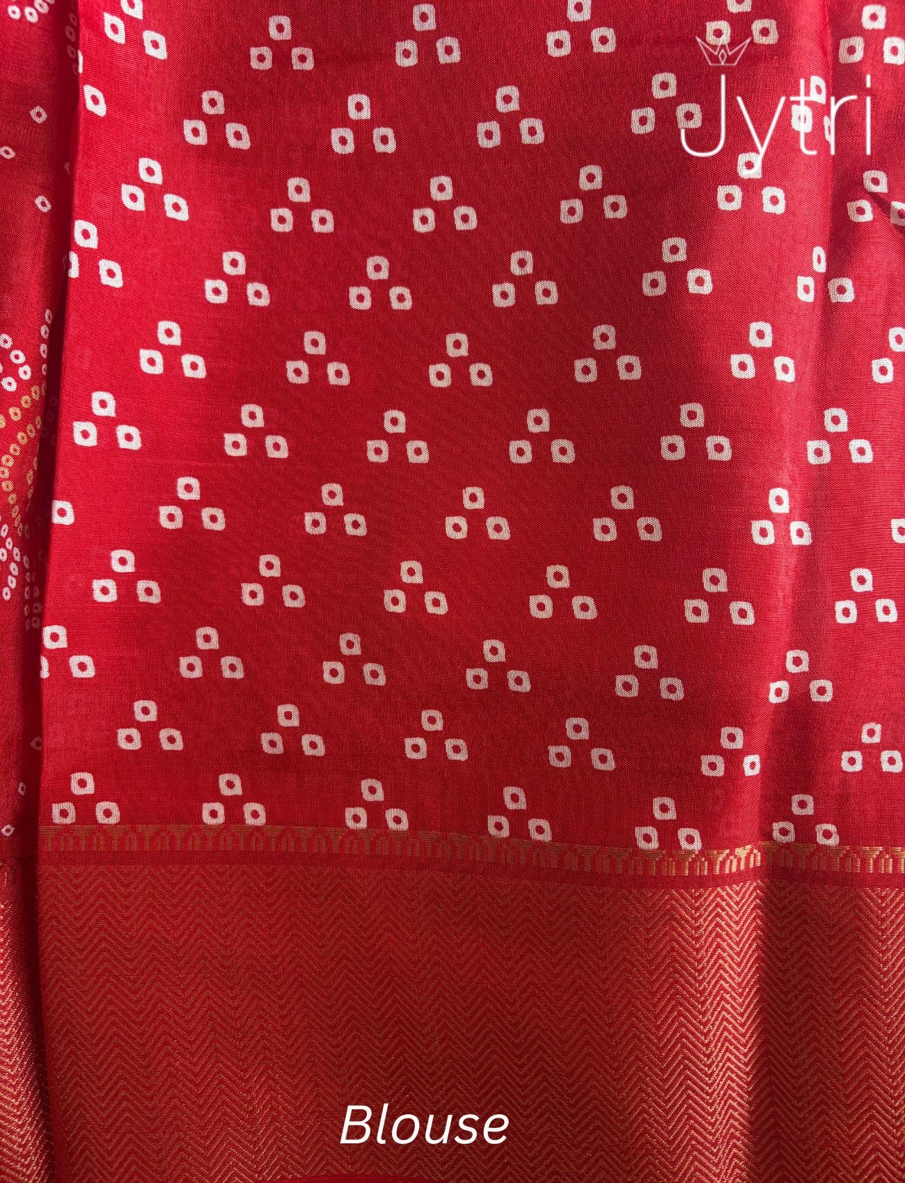 Red Saree with Zari Border