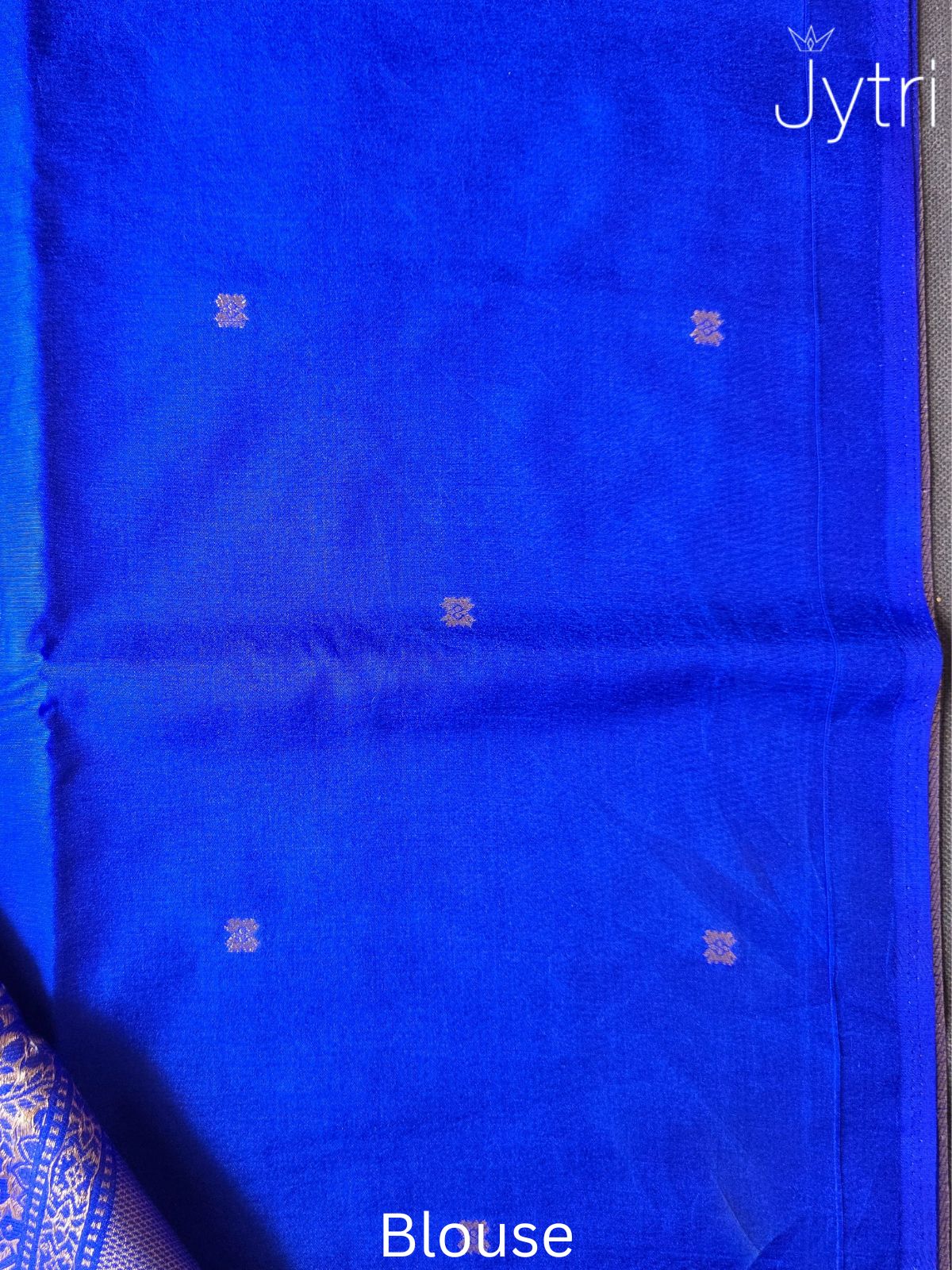 Royal Blue Raw Silk Saree Blouse Piece