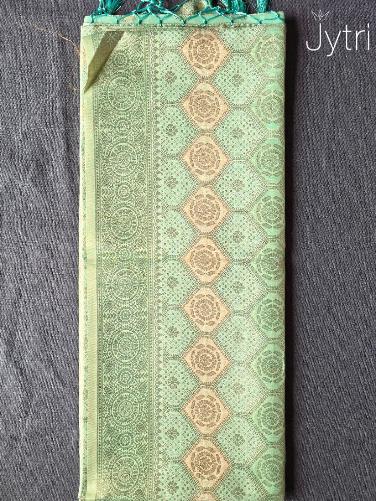 Tissue Silk Saree Pastel Green