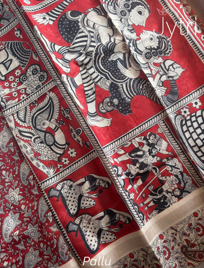 Art Print Saree Black