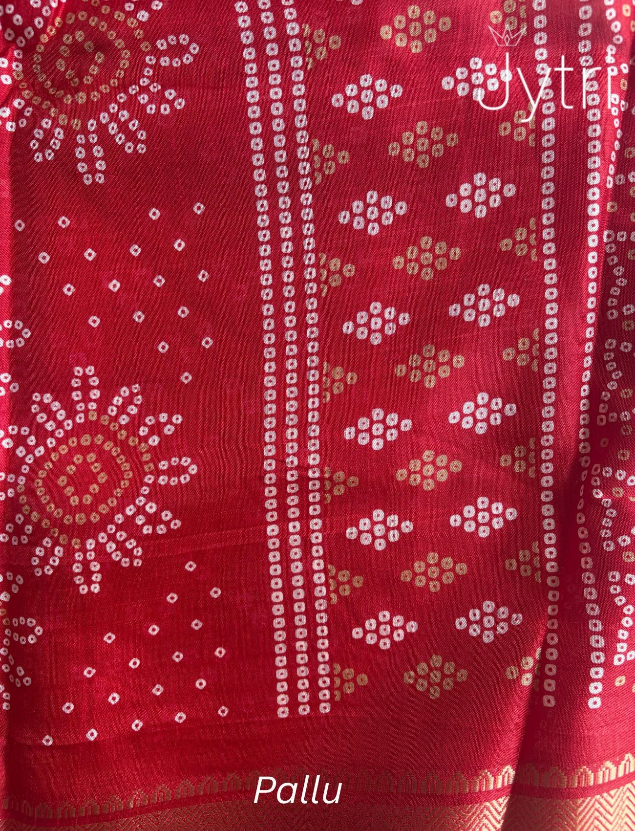 Bandhani Print Saree Red