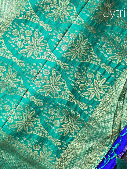 Blue Georgette saree with Zari Work