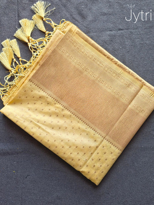 Cream Saree with Butta Design