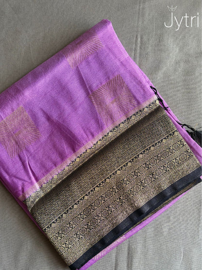 Lavender Georgette Saree with Zari Design