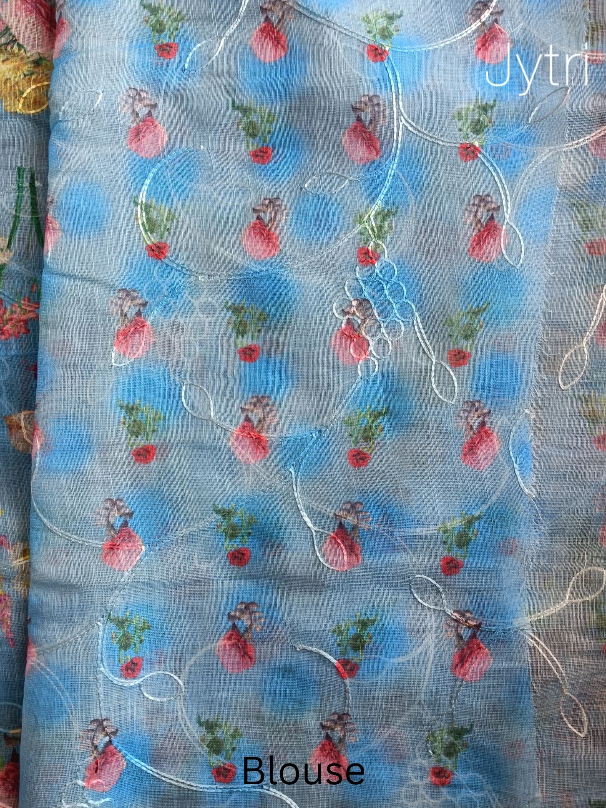 Pastel Blue Silver Zari Border Linen Cotton Saree