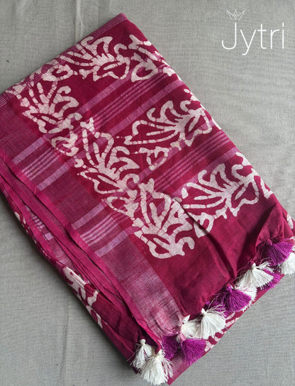 Magenta Pink Saree