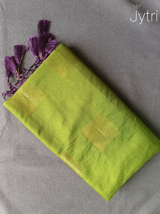 Olive Green Georgette Saree
