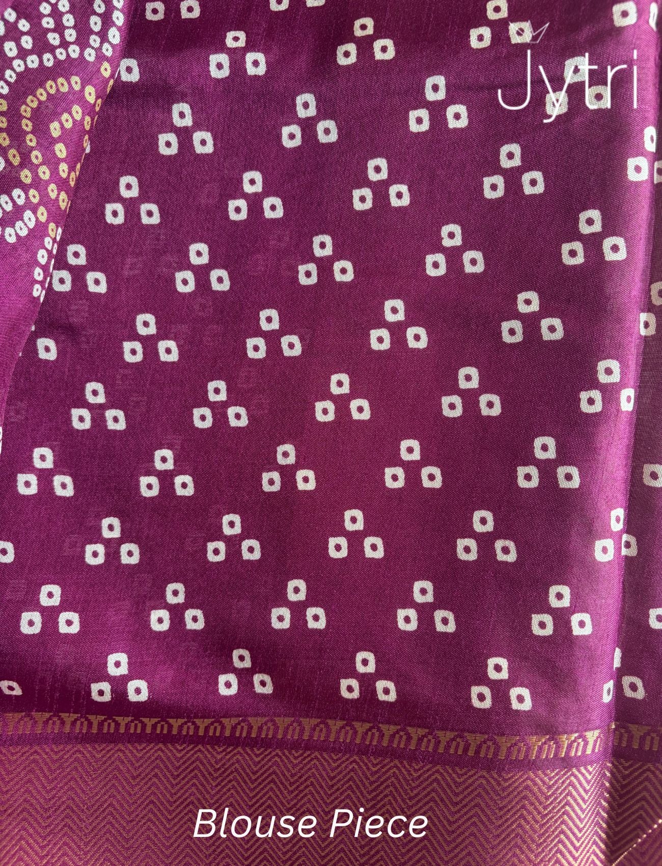 Pansy Purple Saree with Printed Blouse