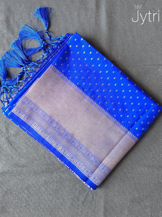 Royal Blue Saree Butta Design