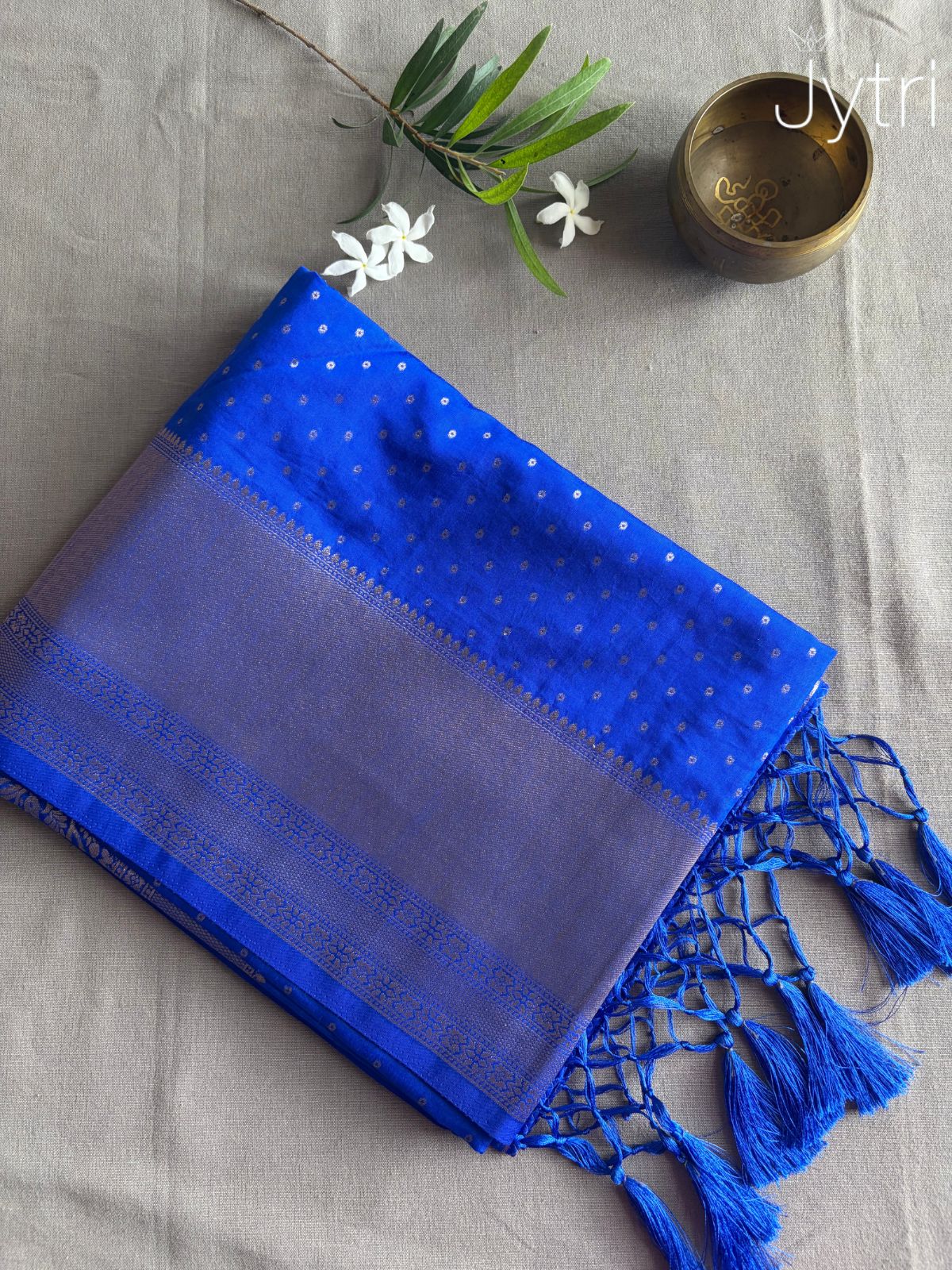 Royal Blue Saree with Butta Work