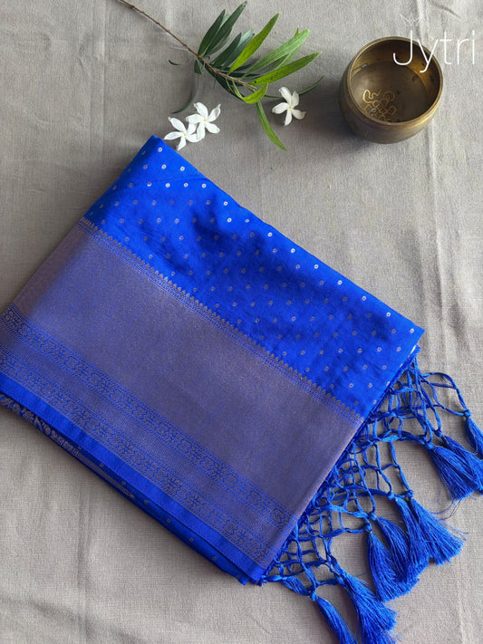 Royal Blue Saree with Butta Work