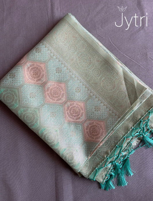 Pastel Shade Tissue Silk Saree
